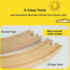 80 Pcs Electric Train Set -Wooden Track & Crane & Trains Toys Set Kids DIY Toy