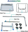 Salon Tray Adjustable Height Salon Rolling Tray for Tatto Medical Dental Tray