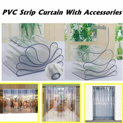 PVC Door Curtains Strips 200cm Cool Room Curtain Clear Freezer Room Strips