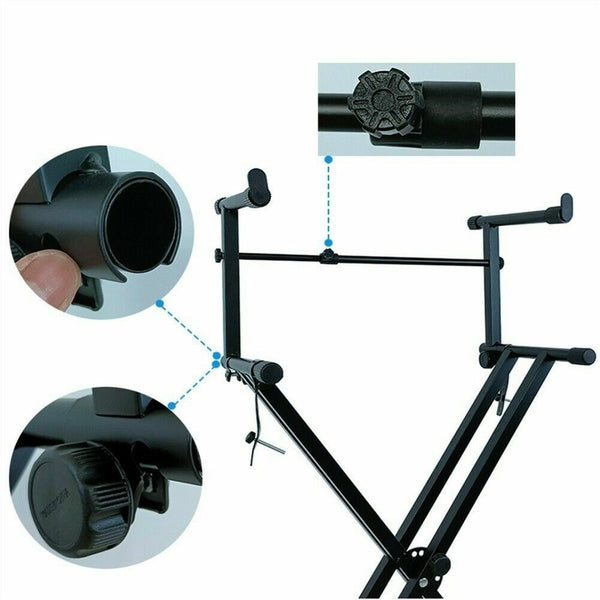 Keyboard Stand 2Tier Piano Rack Stand Electronic Keyboard Bracket Support Holder