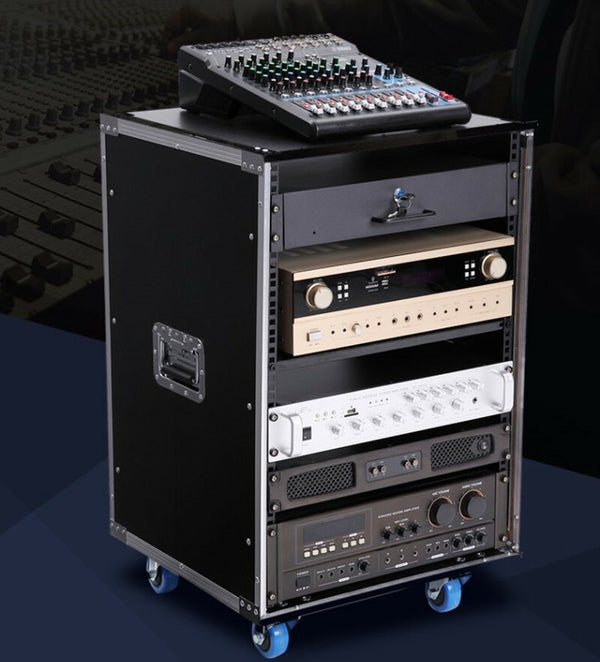 12U/16U  Audio Equipment Rack Rolling Network Rack AV Rack Stand with Wheels AU