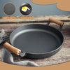 Non-Stick 32cm Cast Iron Frying Griddle Pan Non-Stick Steak Grill Frying Skillet
