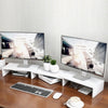 Dual Monitor Stand Riser Storage Desk Laptop Computer Organizer Stand Adjustable