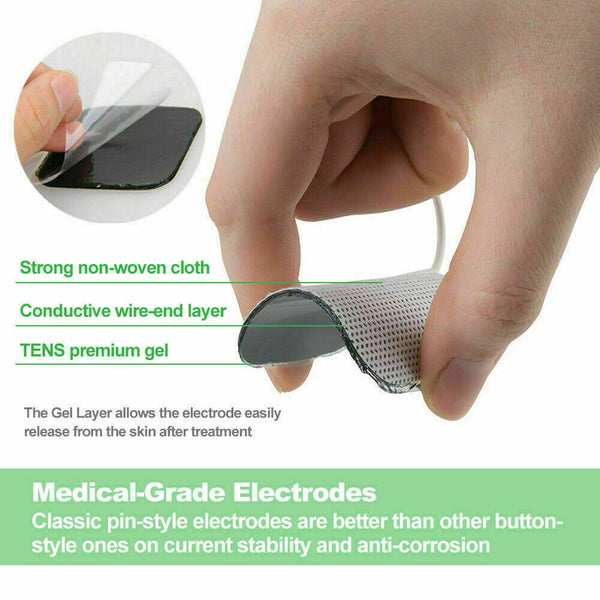 12PCS TENS Machine Replacement Electrode Pads Self Adhesive Reusable 50x50 mm AU
