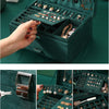 3-layers Jewelry Organizer Large Necklace Ring Display Cases Green Velvet Box