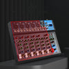7 Channel Bluetooth Mixer DJ Live Studio Audio Mixer USB Console Amplifier AUX