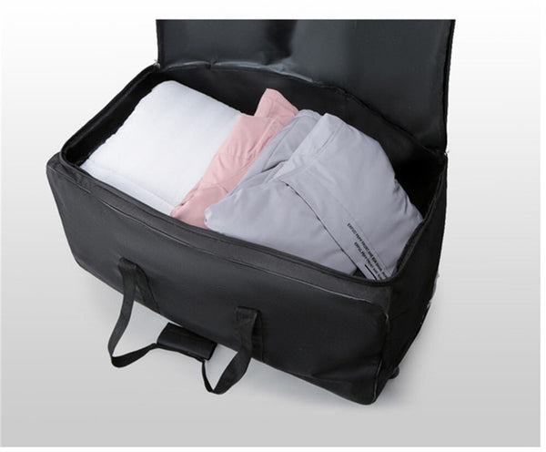 Large Duffle Bag with Wheel Portable Travel Sports Storage Bag Easy Carry Black