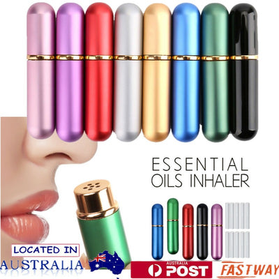 8PCS Nasal Inhaler Blank Essential Oil Aromatherapy Empty Tube With Cotton Wick