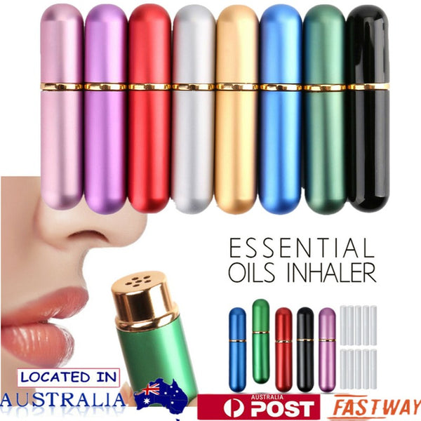 8PCS Nasal Inhaler Blank Essential Oil Aromatherapy Empty Tube With Cotton Wick