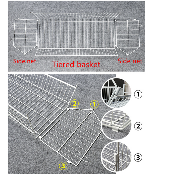 5 Tier Retail Display Rack Organizer Storage Shelf Heavy Duty Metal Basket Cart