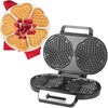 Electric Waffle Maker 10 Heart Shaped Waffles Nonstick Baker Breakfast Snacks