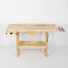 Heavy Duty Wood Workbench with Adjustable Handle & Storage for Garage Workshop