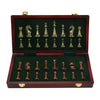 Upscale Metal Chess Set Foldable Wooden Chess Board Zinc Alloy Chess Pieces