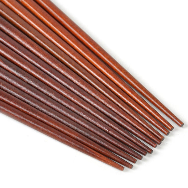 6 Pairs Natural Wood Chopsticks Handmade Chestnut Chopsticks Set Tableware Gift