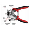 Professional Revolving Leather Belt Hole Punch Plier for Belt Fabric Paper