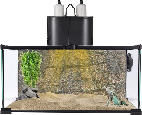 Reptile Lamp Double Dome UVB Light Head For Turtle Lizard with Separate Switches