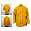 Heat Flame-Resistant Heavy Duty Leather Welding Jacket Cowhide Weld Coat Large