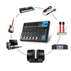 7 Channel Bluetooth Mixer DJ Live Studio Audio Mixer USB Console Amplifier AUX