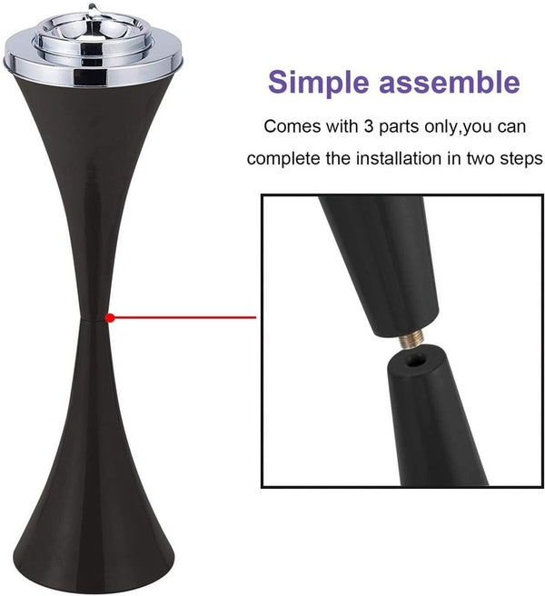 Free Standing Ashtray Floor Cigarette Ash Tray Stainless Steel Litter Ashbin  AU
