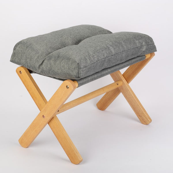Foldable Foot Step Stool Ottoman Foot Rest Under Desk Padded Sofa Cushion Stool