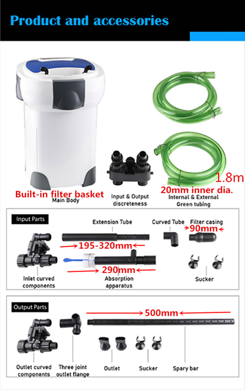 Aquarium Fish Tank Filter External Canister 3000L/H Aqua Water Pond Pump Filter