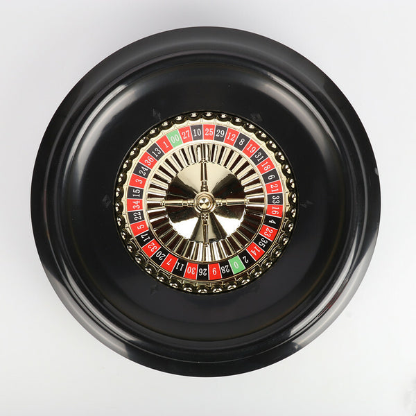 16" Roulette Wheel Set with Felt Chips Cards Rake for Casino Games Deluxe Poker