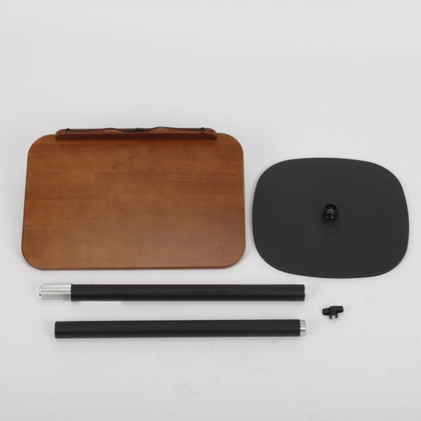 2-in-1 Floor Book&Laptop Lectern Stand Adjustable Angle Wooden Reading Holder