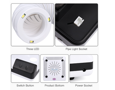 Dental Vacuum Cleaner Dust Collector Extractor Polishing Dust Suction Machine