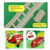 80 Pcs Electric Train Set -Wooden Track & Crane & Trains Toys Set Kids DIY Toy