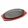 12" Cast Iron Steak Serving Plate Sizzling Teppanyaki Hot Gratin Dish BBQ Grill