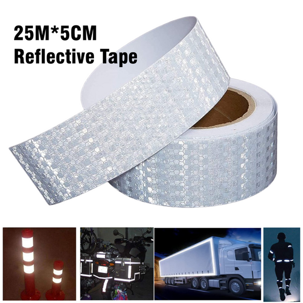 25M Reflective Tapes Safety Warning Adhesive Sticker Car Truck Decal Strip Roll