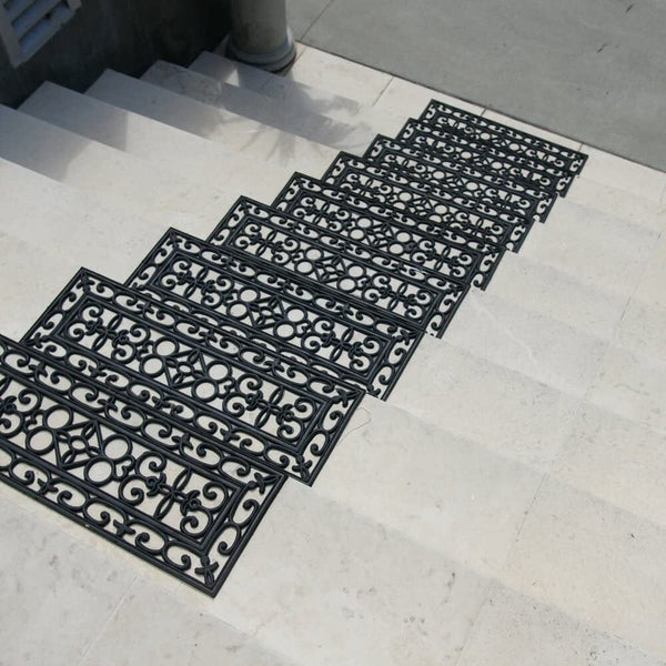 5x Rubber Stair Treads Non Slip Safety Outdoor Porch Floor Step Mats Staircase