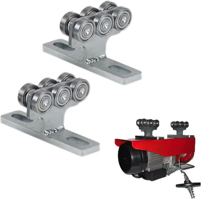 2PCS 6 Wheel Electric Hoist Trolley Roller T Trolley Assembly Silent Trolley