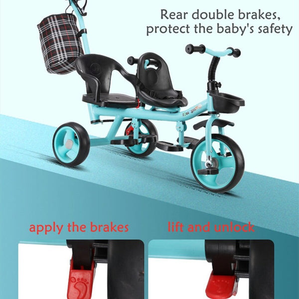 Tricycle Bike Trike Baby Prams Kids Stroller Toddler Ride-On Trike With Belt