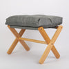 Foldable Foot Step Stool Ottoman Foot Rest Under Desk Padded Sofa Cushion Stool
