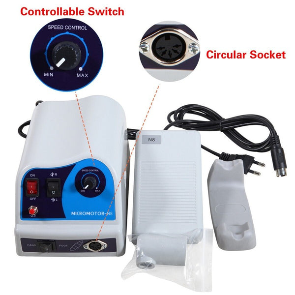Electric Dental Lab Micro Motor Pro Marathon N8 Micromotor Polishing 45000 RPM