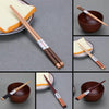 6 Pairs Natural Wood Chopsticks Handmade Chestnut Chopsticks Set Tableware Gift