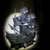 80cm Black Pearl Ship DIY Assemble Model Wooden Sailing Boat Toy Birthday Gifts