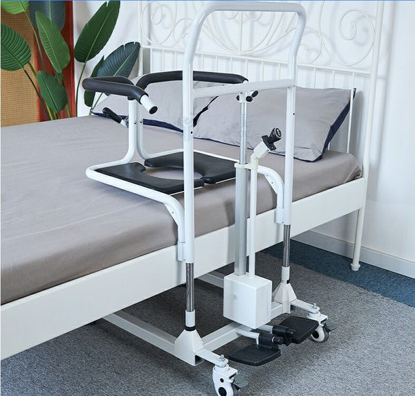 Transfer Lift Chair for Elderly Height Adjustable Electric Wheelchair 180° Split