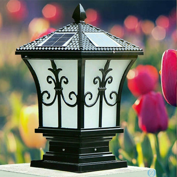 1/2 Post Light LED Outdoor Solar Powered Pillar Lamp Garden Yard Street Led Lamp