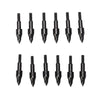 12pcs Carbon Steel Screw Thread Arrow Point Archery Arrowhead Target Field Tips