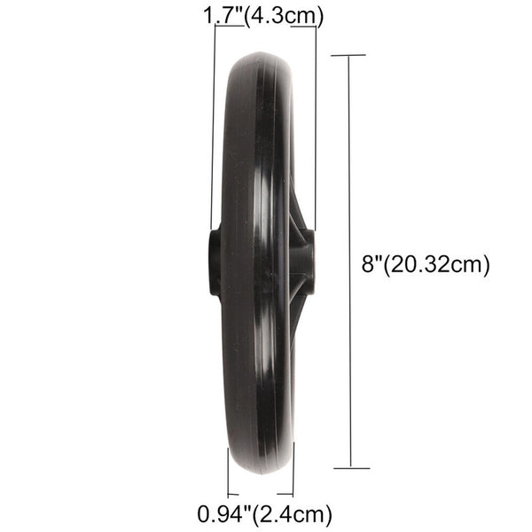 2× Replacement Parts 8'' Front Rear Wheel for Wheelchair Rollator Walker AU