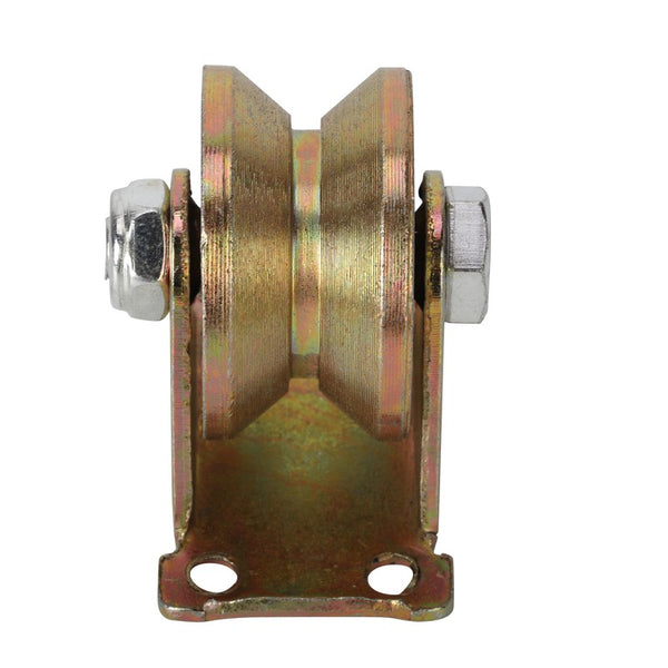 4pcs 2" V Groove Wheel Sliding Gate Caster with Bracket for Garage Door/Lifting