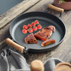 Non-Stick 32cm Cast Iron Frying Griddle Pan Non-Stick Steak Grill Frying Skillet