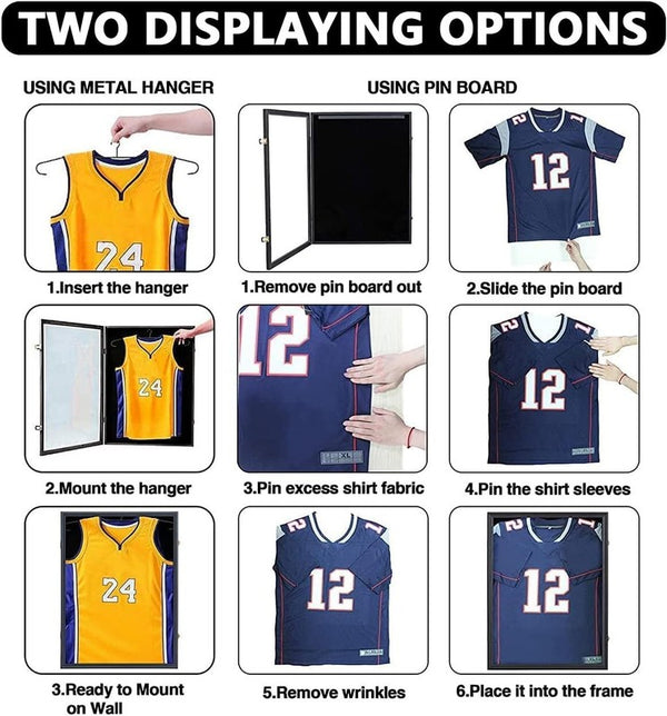 DIY Boxed Sports Jersey Frame Kit 98% UV Protection for AFL/NRL/Soccer Jerseys