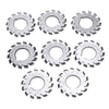 8Pcs Gear Milling Cutters with 20° Pressure Angle for Metric Module M1-M8 Gears