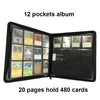 12 Pocket Card Binder 480 Cards Zip Card Album Folder Book