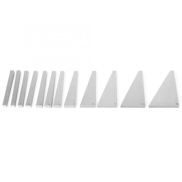 12Pcs Angle Gauge Block Set Accuracy Steel Machinist Tool 1/4 to 30 Degree & Box