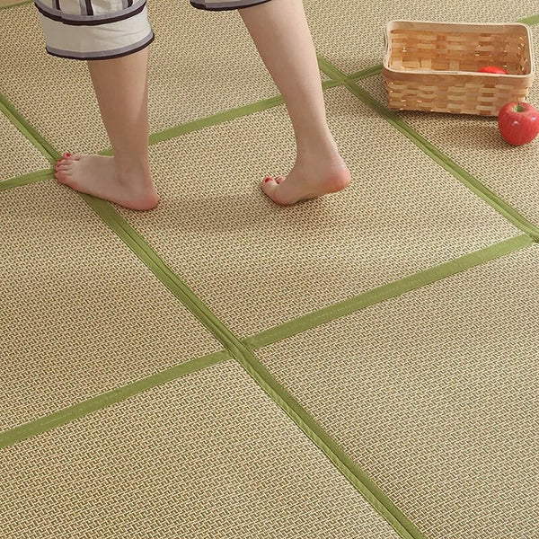 180*180cm Tatami Mat Rattan Japanese Floor Mat 1.2cm Thickness Large Area Rug