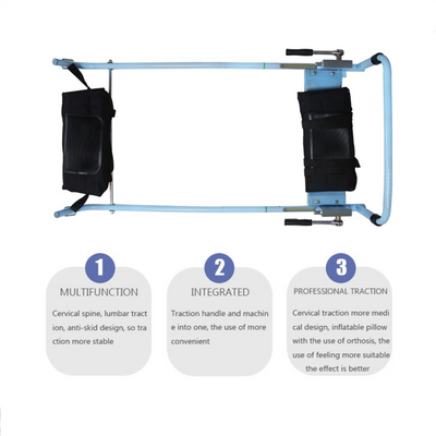 Spine Lumbar Traction Bed Back Pain Therapy Massage Stretching Table Device
